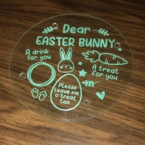 Easter Glass Cutting Board for Easter Bunny Treats